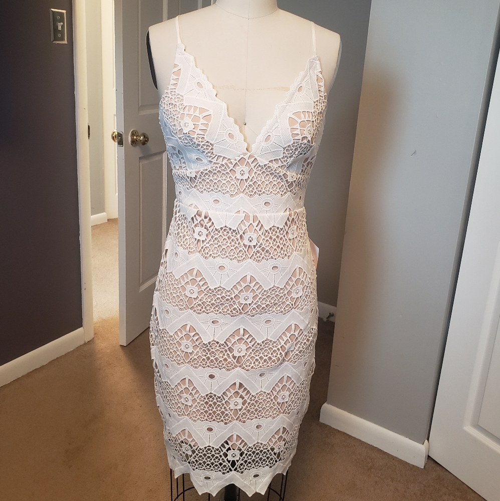White lace dress